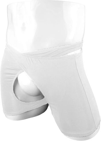 Evankin Mens Sexy Mesh Boxer Briefs Funny Underwear Low Rise Underwear Breathable Hollowed Out Boxers Assless Lingerie in Saudi Arabia