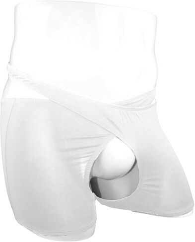 Evankin Mens Sexy Mesh Boxer Briefs Funny Underwear Low Rise Underwear Breathable Hollowed Out Boxers Assless Lingerie in Saudi Arabia