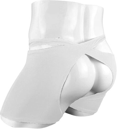 Evankin Mens Sexy Mesh Boxer Briefs Funny Underwear Low Rise Underwear Breathable Hollowed Out Boxers Assless Lingerie in Saudi Arabia