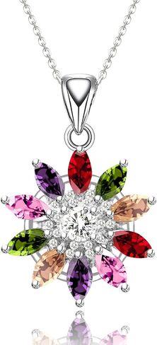 LMXXVJ Necklace Pendant for Women,Teardrop Necklace Birthstone Necklace Pendant Jewelry Anniversary/Birthday Gift for Mom Wife Friend,18" + 2" in Kuwait