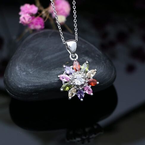 LMXXVJ Necklace Pendant for Women,Teardrop Necklace Birthstone Necklace Pendant Jewelry Anniversary/Birthday Gift for Mom Wife Friend,18" + 2" in Kuwait