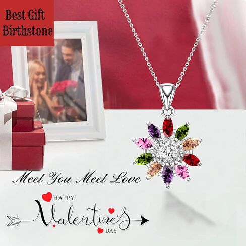 LMXXVJ Necklace Pendant for Women,Teardrop Necklace Birthstone Necklace Pendant Jewelry Anniversary/Birthday Gift for Mom Wife Friend,18" + 2" in Kuwait