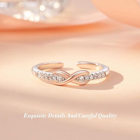 خاتم بعقدة مطلي بالذهب عيار 18 قيراط للنساء من الأم والابنة، هدايا مجوهرات لعيد الأم وعيد الميلاد للأم والابنة in Kuwait