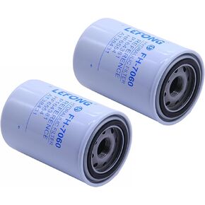 2 قطعة فلتر ناقل الحركة الهيدروليكي LEFONG FH-7060-2 (ميكرون 10) يستبدل 723-0405، BT839، P1654A، P551551، 51259، 48758، 103-2146، 453058، 03931900، 36330-82630، 0941 4200, 83-014 يناسب مقسم الخشب in Kuwait