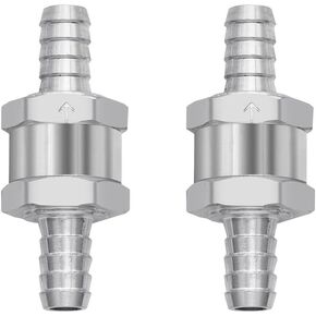 Aluminum 5/16" Barb Fuel Check Valve One Way Inline Non Return Diesel Gasoline 8mm OD (Pack of 2) in Saudi Arabia