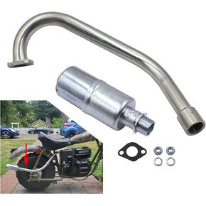 Exhaust with Muffler for Coleman CT200U BT200X CT200U-EX 196cc/6.5HP Baja Warrior Engine Go Kart and Mini Bike