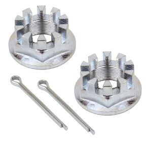 Caltric Set of 2 Rear Axle Nuts with Pin Compatible with Honda Trx420Fm Trx420Fpm Rancher 420 2007-2017