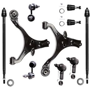 SCITOO 10pcs Front Suspension Kit Lower Control Arm Inner Outer Tie Rod Ends Sway Bar End Link Lower Ball Joint Fit 2002-2006 For Honda CR-V