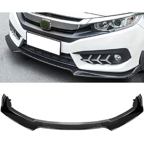 cciyu 3pcs Front Lip Splitter Bumper PP Repacement for 2016-2019 for Honda Civic Hatchback Trim Protection Splitter Spoiler