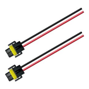DAMA H11 H9 H8 880 881 Female Wiring Harness Socket Pigtail Cable for Headlight & Fog Light Halogen Bulb | One Pair Deal