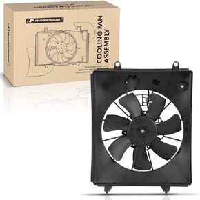 A-Premium A/C Condenser Fan Assembly Compatible with Select Honda Models - CR-V CRV 2010-2011, 2.4L - Replace# 38611PNA003, 38615REZA01