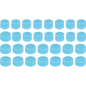 X AUTOHAUX 1 Set ID 0.61" Automotive Air Conditioner Valve Caps Air Valve Cap Dust Seal Cover Kit for Car AC System Air Conditioning Repairing ABS Plastic Blue