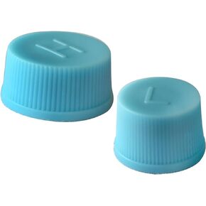 Air Conditioning Valve Cap, Blue High and Low Pressure Caps Auto AC A/C System Valve Core Dust Covers Set for Air Conditioning Service AC System Charging Port Caps