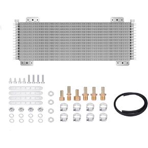 40k Transmission Oil Cooler Kit Compatible with Heavy Duty 40,000 GVW Max Low Pressure Drop Trans Cooler with Mounting Hardware, Towing Applications and Advanced Cooling Protection #LPD47391