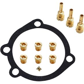 CV40 Main Jet - Slow/Pilot Jet - Gasket, for Harley Davidson Sportster XL883 XL1200 CV 40MM Carburetor Carb Jet Kit (#180 185 190 195 42 45 48)