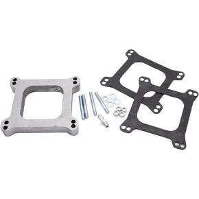 1" Aluminum Carburetor Spacer With 3/8" Vaccum Tube 1" Aluminum Open Carb Spacer Compatible With Chevy Ford Mopar