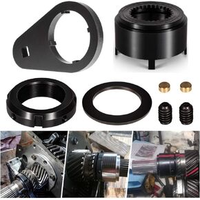Bonbo 5th Gear Lock Nut Retainer Kit & 1/2" Drive Mainshaft 5th Gear Nut Wrench Suitable for 1994-2004 Dodge Cummins NV4500 Transmission (8-Pack)