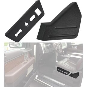 Replacement for Front Left LH Driver Seat Trim Cover Panel & Seat Switch Housing Bezel 2009-2014 Ford F-150 F150 9L3Z1661693CA Black