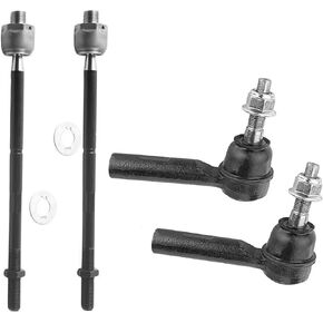 4PC Front Inner/Outer Tie Rod Ends for 2005-2010 Chrysler 300 Dodge Challenger Charger Magnum EV80702 ES3571