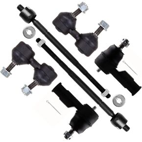 SCITOO 6-PC SET Suspension Kit For Hyundai Elantra Front Inner Tie Rod End Front Outer Tie Rod End Front Sway Bar End Link