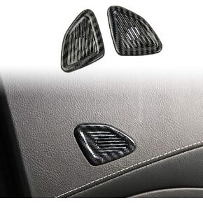 Korlot Carbon Fiber Style Door Small Speaker Cover Trims for Chevrolet Corvette C7 2014-2019