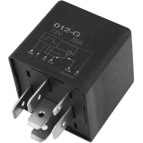 1pc DC12V/20A 6Pin Windscreen Wiper Relay Motor Car Relay Automatic Wiper Relay High Capacity Wiper Relay, Max Current 40A, Black