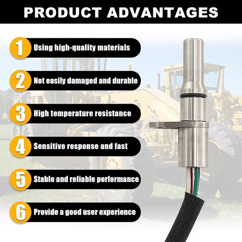 استبدال مستشعر السرعة متوافق مع Caterpillar CAT Skid Steer Loader 226D 236D 242D 246C 246D 256C 262C 262D Motor Grader 120 Compactor CB-44B CB46B CB7 CB8 CD8 262-3764 2623764 CA2623764 in Saudi Arabia