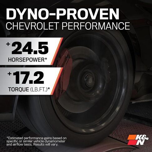 مجموعة مدخل الهواء البارد من K&N: أداء عالي، مضمون لزيادة قوة الحصان: يناسب 2016-2019 Chevy Camaro SS، 6.2L V8,63-3092 in Saudi Arabia