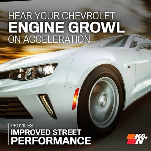 مجموعة مدخل الهواء البارد من K&N: أداء عالي، مضمون لزيادة قوة الحصان: يناسب 2016-2019 Chevy Camaro SS، 6.2L V8,63-3092 in Saudi Arabia