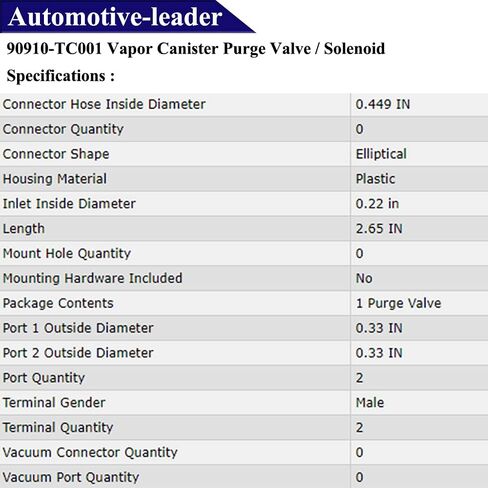 90910-TC001 Vapor Canister Purge Valve Vacuum Solenoid Valve Switch for Toyota 4Runner Camry Corolla FJ Cruiser Highlander Matrix Prius Tacoma Tundra Scion xA xB xD 136200-7010 in Saudi Arabia