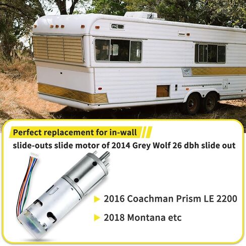 287298 RV in-Wall Slide-Out Motor, 500:1 High Torque Gear Ratio,Slide Out Motor Assembly Compatible with lippert Schwintek in-Wall Slide System for Travel Trailer and Camper (Three Year Warranty) in Saudi Arabia