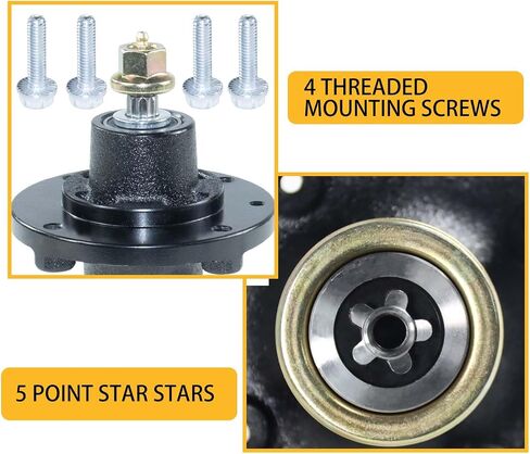539131898 Spindle Assembly Replaces Husqvarna 539131898 for Husqvarna GT48DXLS, TS354X, MZT52, Z248F, MZT52, Z242E, MZT61, MZ61, MZT61, TS254G, TS348, MZ6128, MZT61, MZT61BF Lawn Tractors in Saudi Arabia