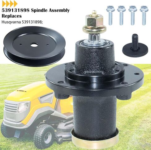 539131898 Spindle Assembly Replaces Husqvarna 539131898 for Husqvarna GT48DXLS, TS354X, MZT52, Z248F, MZT52, Z242E, MZT61, MZ61, MZT61, TS254G, TS348, MZ6128, MZT61, MZT61BF Lawn Tractors in Saudi Arabia