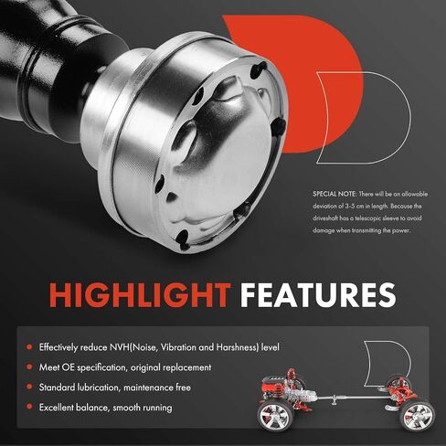 A-Premium Rear Complete Driveshaft Drive Shaft Prop Shaft Assembly Compatible with Dodge Charger 2015-2019 & Chrysler 300 2015-2019, AWD, Replace# 68212031AB in Saudi Arabia