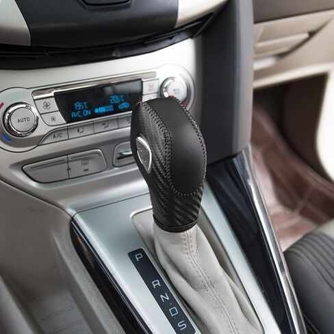 NC NC جلد طبيعي أوتوماتيكي عند مقبض ناقل الحركة وغطاء حماية مناسب لسيارة Ford Fusion EcoSport Escape Focus Transit C-Max Energi Wagon Edge Fiesta Accessories (B) in Kuwait