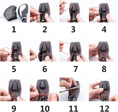 NC NC جلد طبيعي أوتوماتيكي عند مقبض ناقل الحركة وغطاء حماية مناسب لسيارة Ford Fusion EcoSport Escape Focus Transit C-Max Energi Wagon Edge Fiesta Accessories (B) in Kuwait