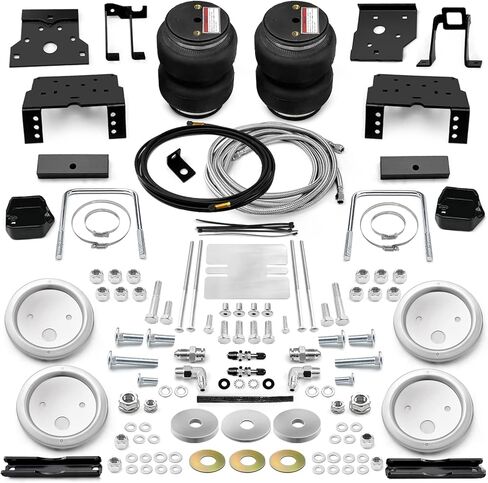 طقم تعليق أكياس الهواء الزنبركي VIGOR متوافق مع 2011-2016 Ford F250 وF350 4WD طقم نوابض مساعد الهواء الخلفي مع خطوط هوائية، ما يصل إلى 5000 رطل من سعة تسوية الحمل in Kuwait