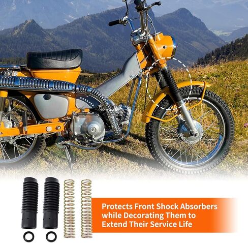 Motoparty Trail Gaiters Cover Boot For Honda CT90 TRAIL90 S90 CL90 Replace for 51611-459-880 Front Fork Cover Absorber Boots & Seals Spring Rebuild Kit in Saudi Arabia