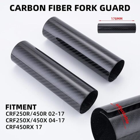 PRO CAKEN Carbon Fiber Motorcycle Front Shock Fork Guard Cover Wrap Shock Absorber Guard Gaiters Gators Boots Adjustable 2Pcs Universal for Dirt Bike-160MM in Saudi Arabia