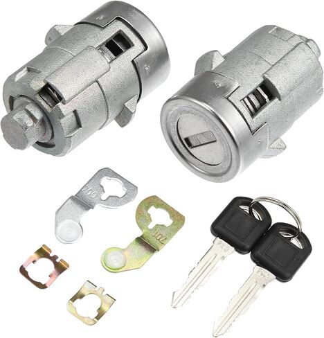 X AUTOHAUX 1 Pair Door Lock Cylinder Set w/ 2 Key for GMC Sierra 1500 2500 3500 Yukon for Chevy Silverado Tahoe Suburban for Hummer H2 for Cadillac Front Left Right Door Lock Tumbler 15298924 in Saudi Arabia