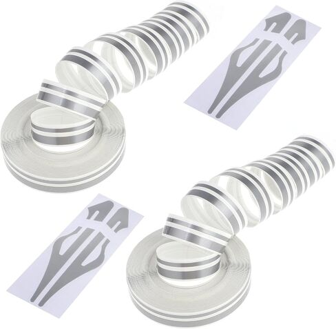 2 Rolls 32Ft Pin Striping Tape for Cars Vinyl Pinstripe Tape Car Stripes Pinstriping Tape Pinstripe Decals DIY Stickers for Auto Motorcycle Boat Home Door Musical Instrument (Silver Gray) in Saudi Arabia