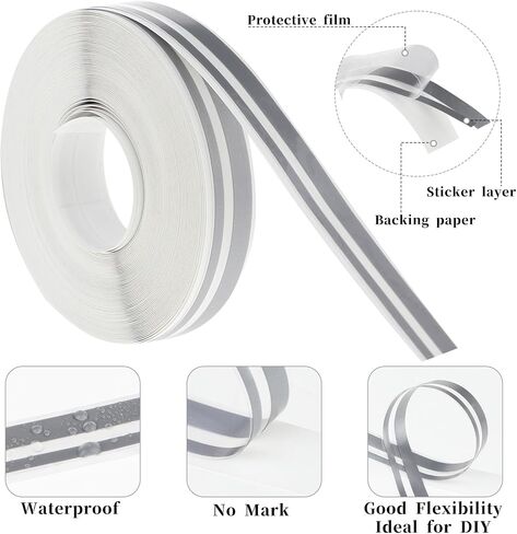 2 Rolls 32Ft Pin Striping Tape for Cars Vinyl Pinstripe Tape Car Stripes Pinstriping Tape Pinstripe Decals DIY Stickers for Auto Motorcycle Boat Home Door Musical Instrument (Silver Gray) in Saudi Arabia