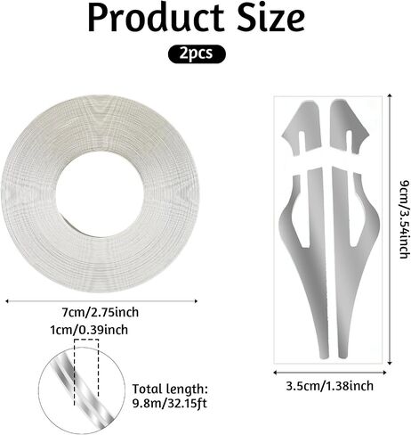 2 Rolls 32Ft Pin Striping Tape for Cars Vinyl Pinstripe Tape Car Stripes Pinstriping Tape Pinstripe Decals DIY Stickers for Auto Motorcycle Boat Home Door Musical Instrument (Silver Gray) in Saudi Arabia