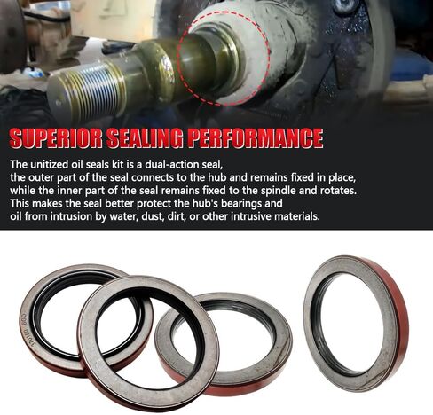 010-051-00 Oil Seal ID 2.875'' x OD 3.880'' Fit for Dexter 9K 10K GD Axles Trailer Hub Wheel Unitized Oil Seal Replace 370150BGO 4-Pack in Saudi Arabia