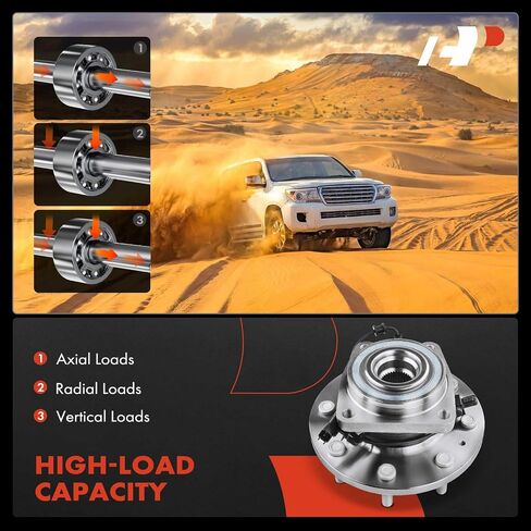 محمل العجلة الأمامية الممتازة ومجموعة المحور مع ABS و8 عروة متوافقة مع Chevy Silverado 2500HD/3500HD 2011-2019 وGMC Sierra 2500HD/3500HD 2011-2019، 4WD وDRW in Saudi Arabia