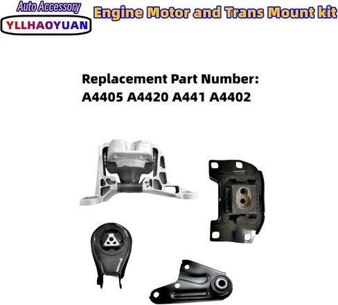 Engine Motor Mount Set 3Pcs Compatible with 2015-2019 2020 Je-ep Renegade 2016 2017 2018 F-iat 500X 2.4L L4 2017-2020 Compass 2015-2020 Ram Promaster City 68363756AA 68258599AA 68363755AA in Saudi Arabia
