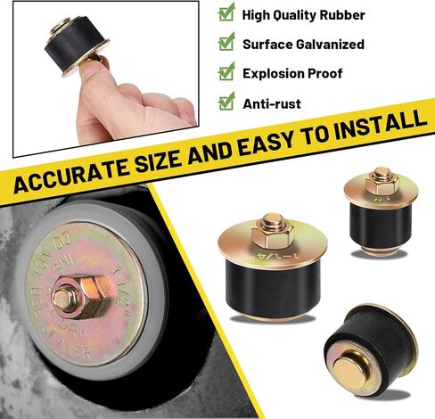 14Pcs 7 Sizes Rubber Expansion Plug Kit, 1-1/2'' 1-3/8'' 1-1/4'' 1-1/8'' 1'' 7-8'' 3/4'' Automotive Rubber Expandable Freeze Plugs Neoprene Rubber Expansion Plug Rubber Freeze Plug for Engine in Saudi Arabia