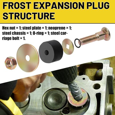 14Pcs 7 Sizes Rubber Expansion Plug Kit, 1-1/2'' 1-3/8'' 1-1/4'' 1-1/8'' 1'' 7-8'' 3/4'' Automotive Rubber Expandable Freeze Plugs Neoprene Rubber Expansion Plug Rubber Freeze Plug for Engine in Saudi Arabia