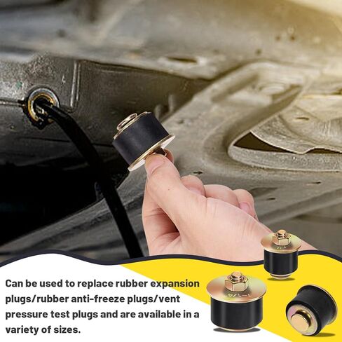 14Pcs 7 Sizes Rubber Expansion Plug Kit, 1-1/2'' 1-3/8'' 1-1/4'' 1-1/8'' 1'' 7-8'' 3/4'' Automotive Rubber Expandable Freeze Plugs Neoprene Rubber Expansion Plug Rubber Freeze Plug for Engine in Saudi Arabia