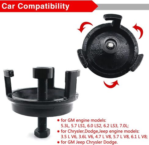 25264 GM متناغم الموازن بولير، LS كرنك بكرة مجتذب، محرك بديل يزيل الموازن التوافقي بسرعة دون فتحات استغلالها لجنرال موتورز جيب كرايسلر دودج in Kuwait